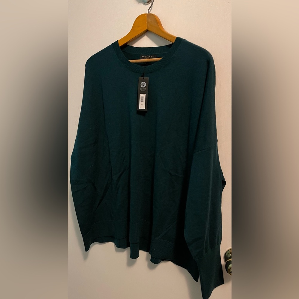 AMIRA MERINO DOLMAN SWEATER Banana Republic, Green XXL